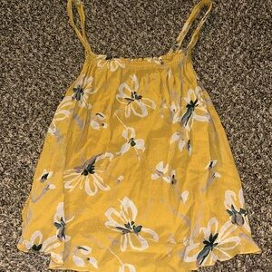 Yellow Floral Tank Top
